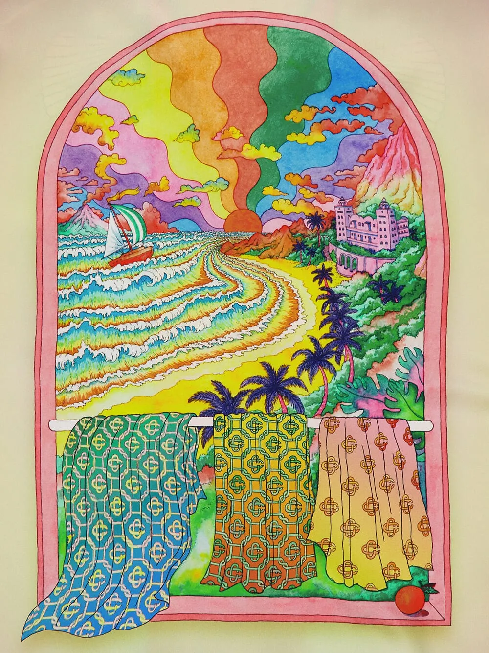 Lucid Dreams Silk Twill Cuban Shirt sold by Fashion Clinic product image thumbnail 4