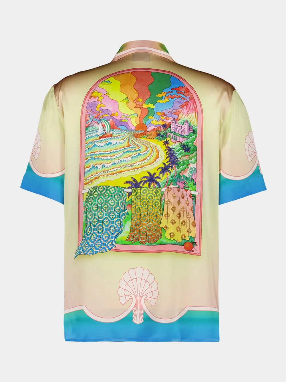 Lucid Dreams Silk Twill Cuban Shirt sold by Fashion Clinic product image thumbnail 2