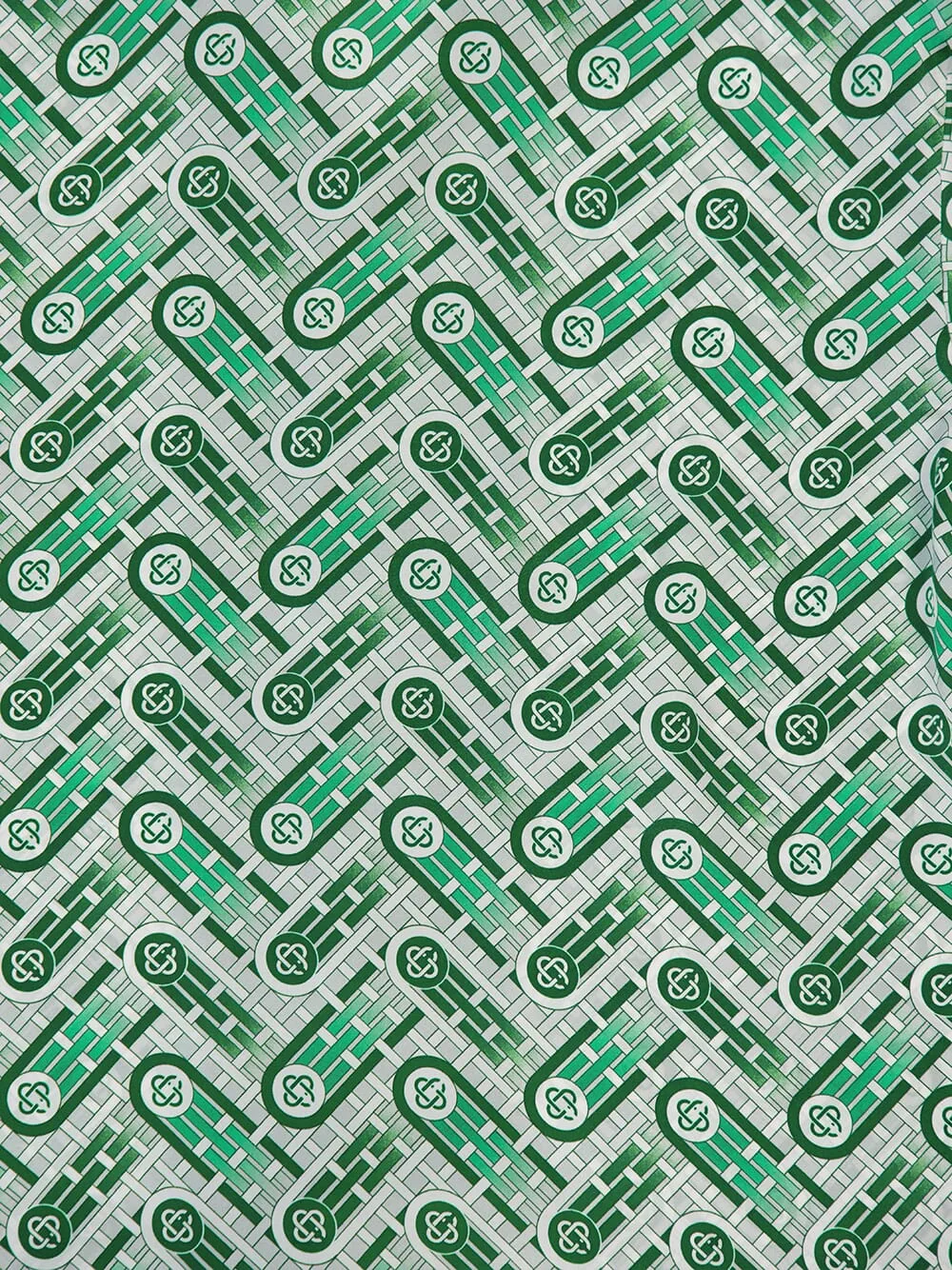 Green Silk Twill Cuban Collar Shirt sold by Fashion Clinic product image thumbnail 4