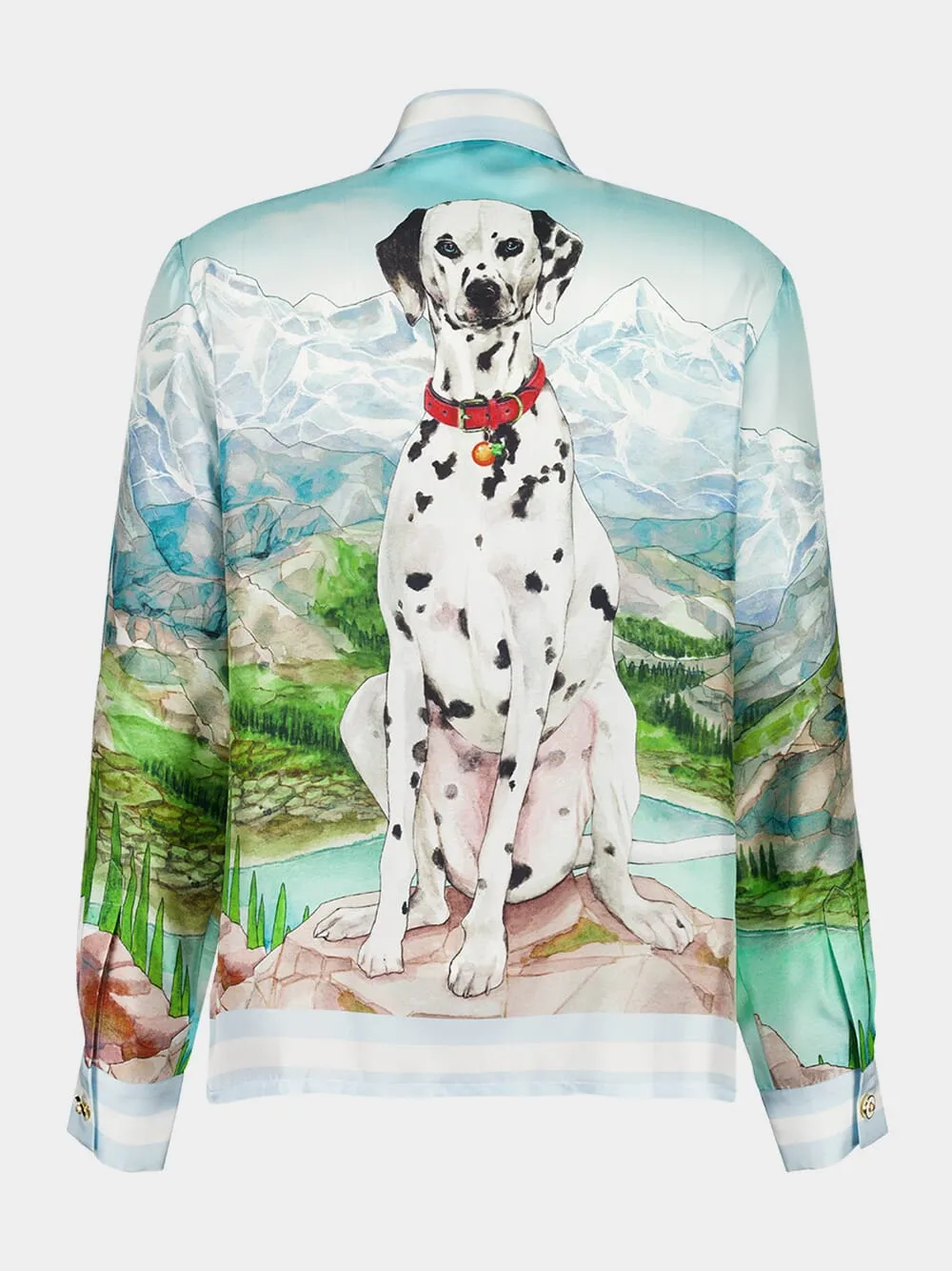 Dalmatian à la Montagne Silk Twill Shirt sold by Fashion Clinic product image thumbnail 2