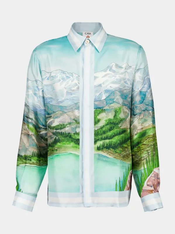 Dalmatian à la Montagne Silk Twill Shirt sold by Fashion Clinic