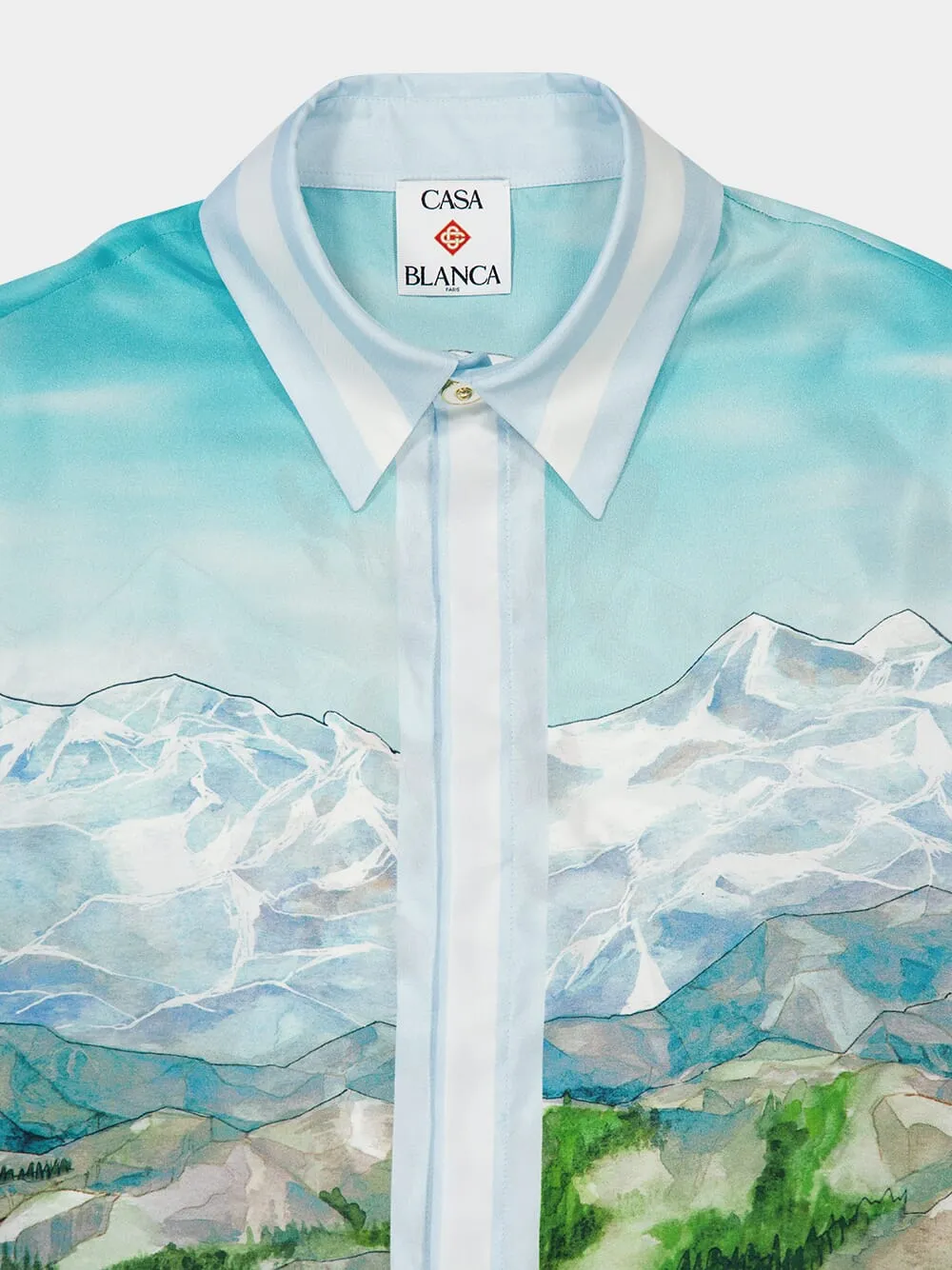 Dalmatian à la Montagne Silk Twill Shirt sold by Fashion Clinic product image thumbnail 3