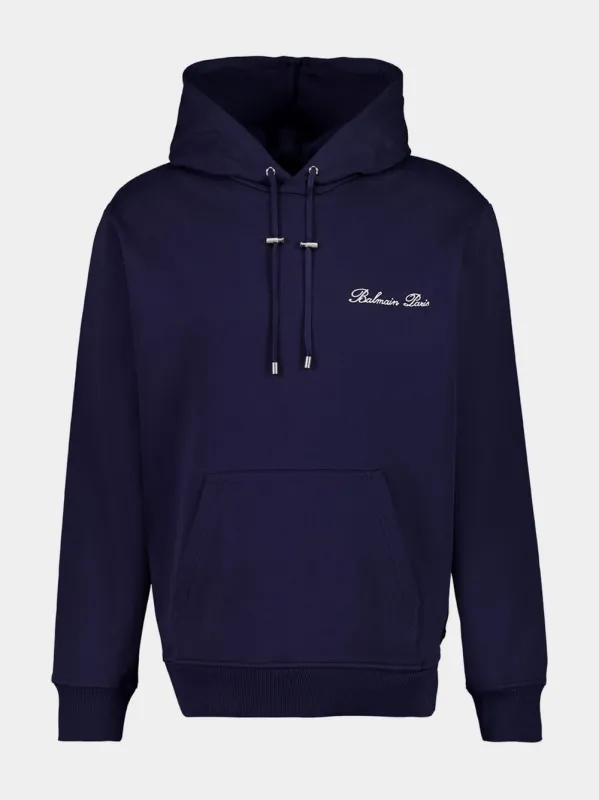 Marine Blue Signature Sweatshirt sold by Fashion Clinic