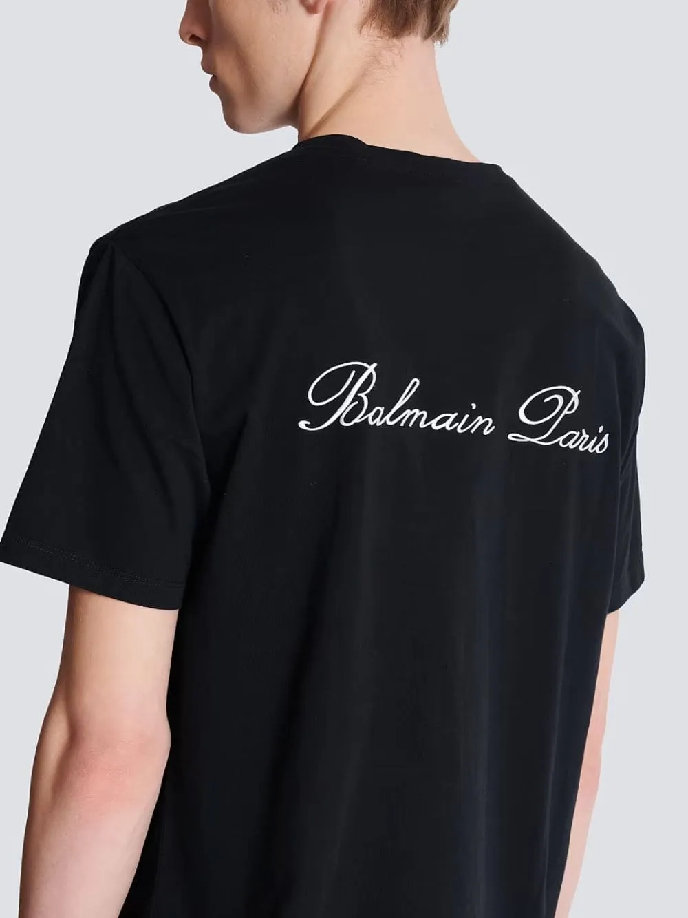 Black Embroidered Signature T-shirt sold by Fashion Clinic product image thumbnail 4