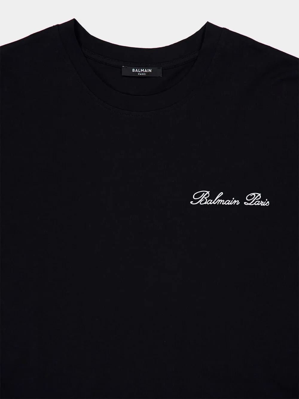 Black Embroidered Signature T-shirt sold by Fashion Clinic product image thumbnail 5