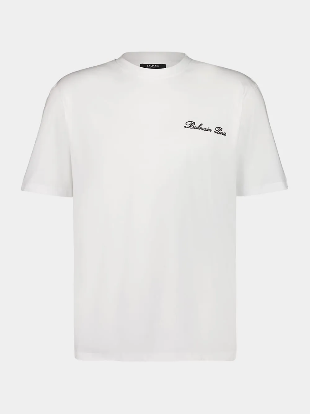 White Embroidered Signature T-shirt sold by Fashion Clinic product image thumbnail 2