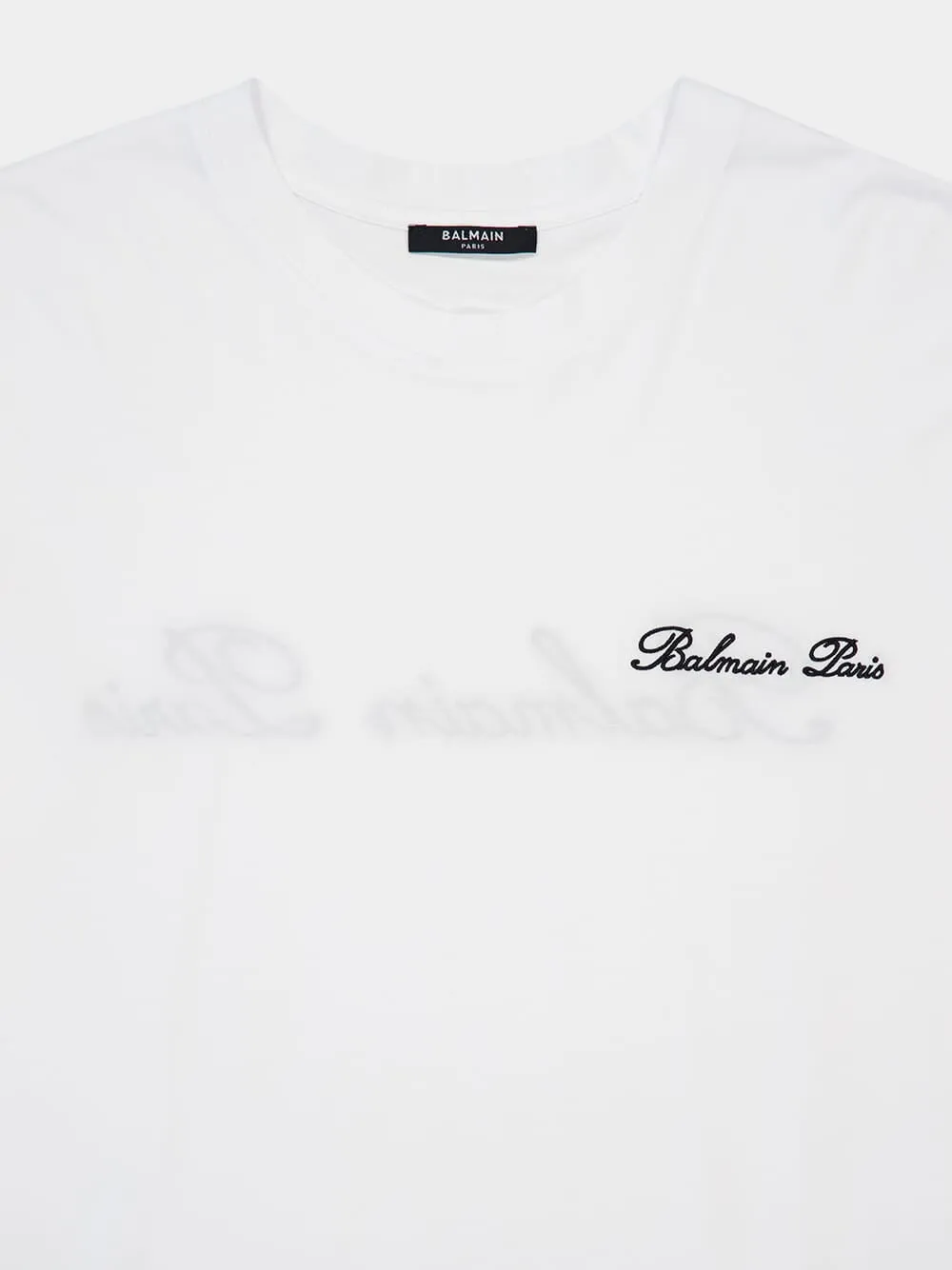 White Embroidered Signature T-shirt sold by Fashion Clinic product image thumbnail 5