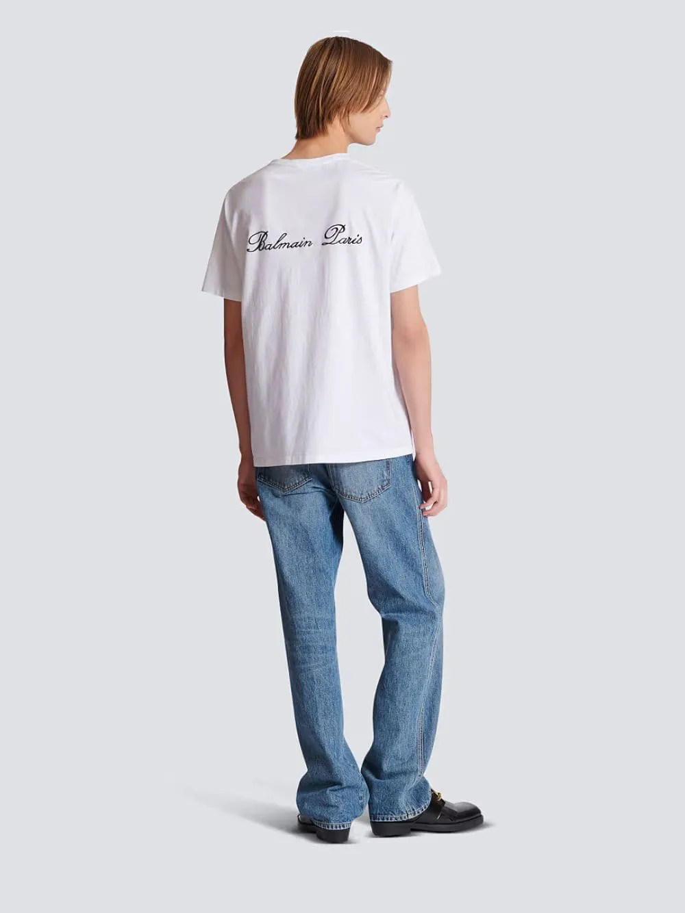 White Embroidered Signature T-shirt sold by Fashion Clinic product image thumbnail 3