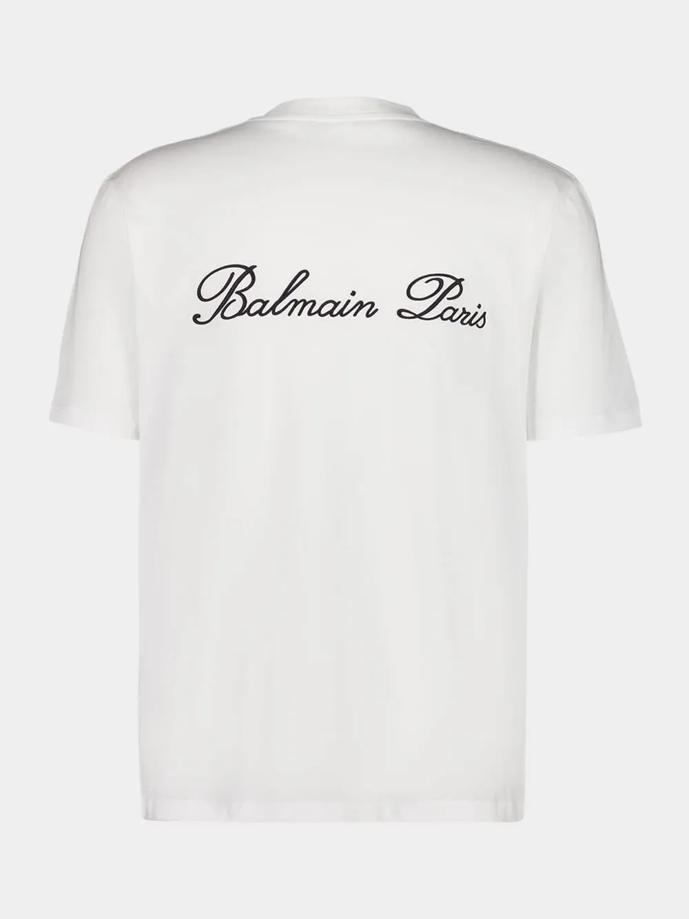 White Embroidered Signature T-shirt sold by Fashion Clinic product image thumbnail 4