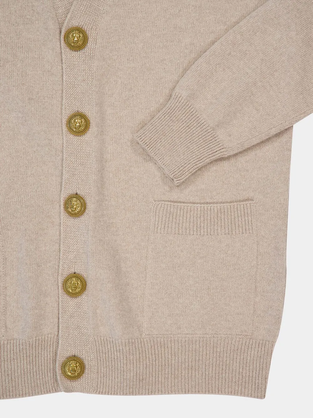 Light Beige Cashmere Buttoned Cardigan sold by Fashion Clinic product image thumbnail 4