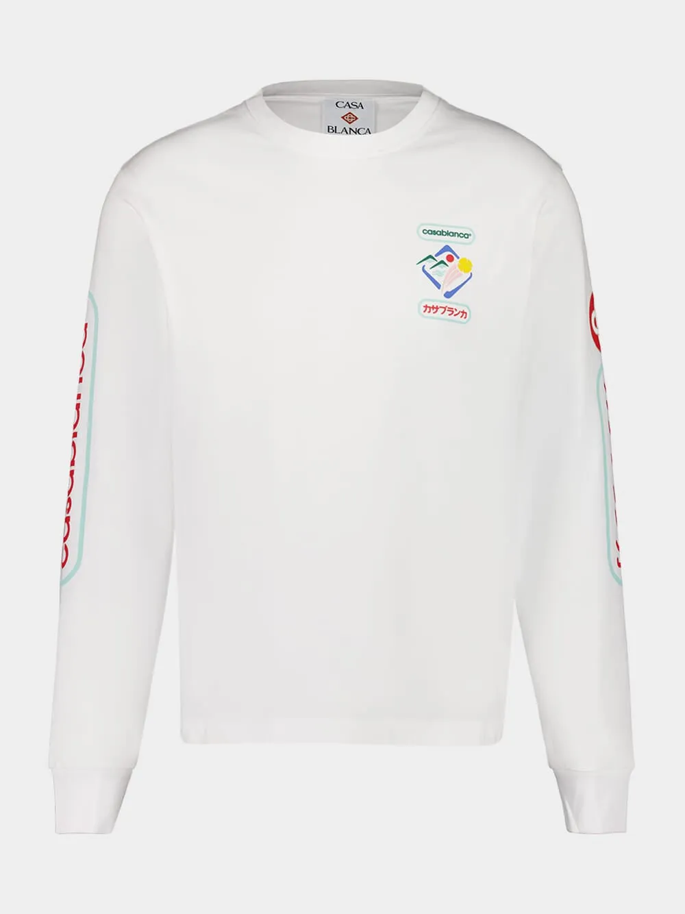 White Fuji Dream Long Sleeve T-Shirt sold by Fashion Clinic