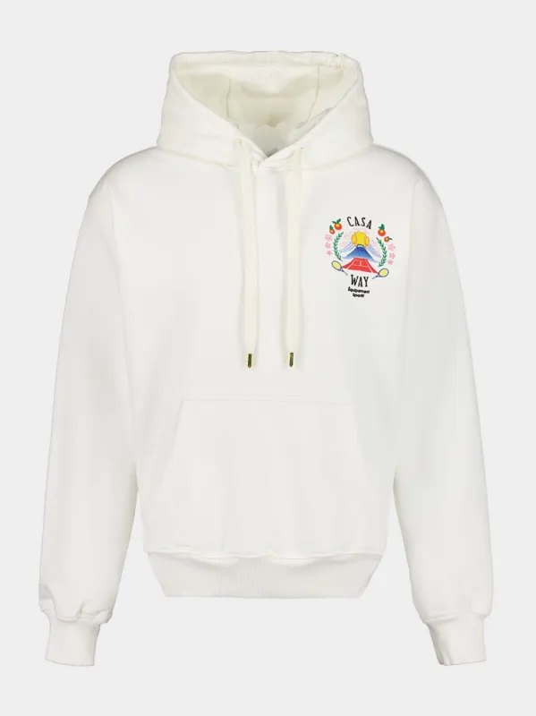 White Casa Way Mountain Sweatshirt sold by Fashion Clinic