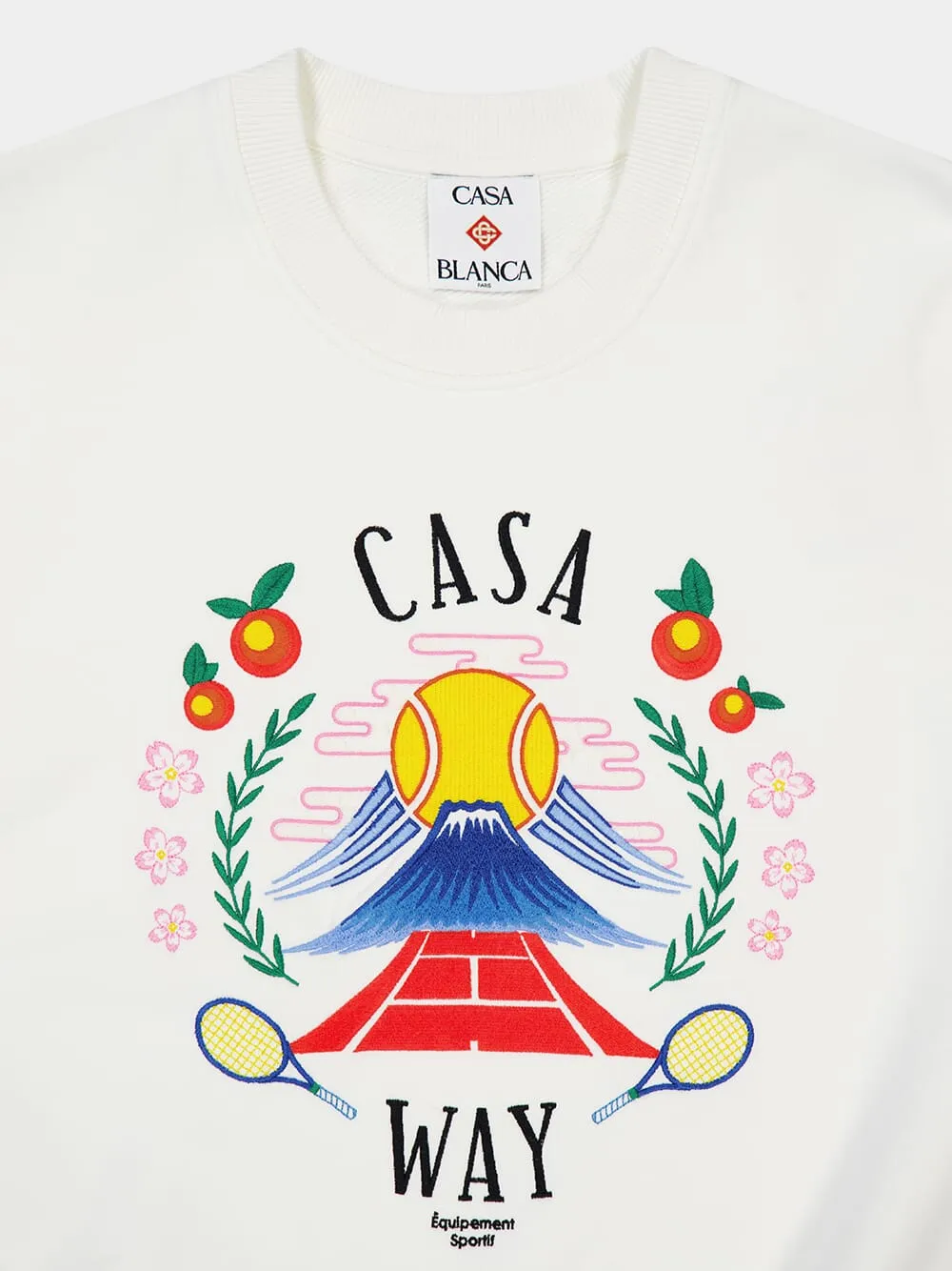 White Casa Way Mountain Print Sweatshirt sold by Fashion Clinic product image thumbnail 3