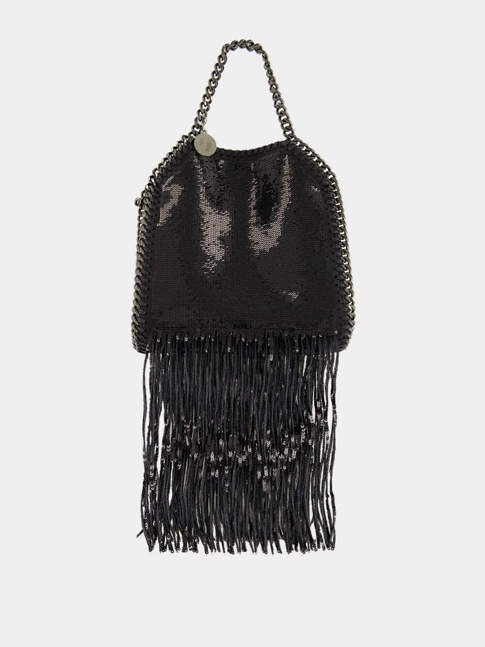 Black Limited-Edition Falabella Sequin Fringe Tiny Tote Bag sold by Fashion Clinic product image thumbnail 2