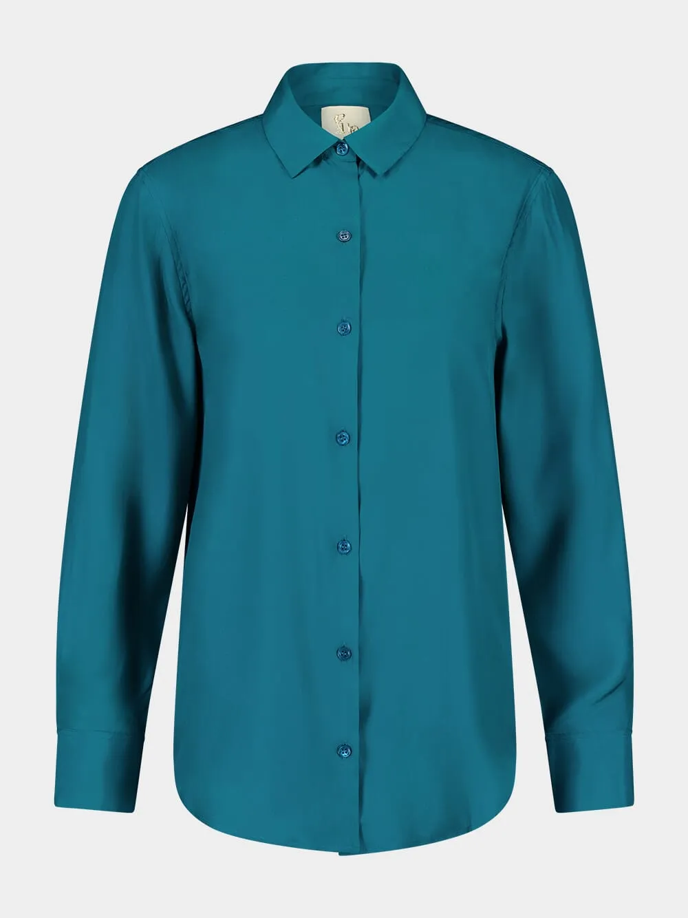 Ametista Botanical Green Silk Shirt sold by Fashion Clinic product image thumbnail 2