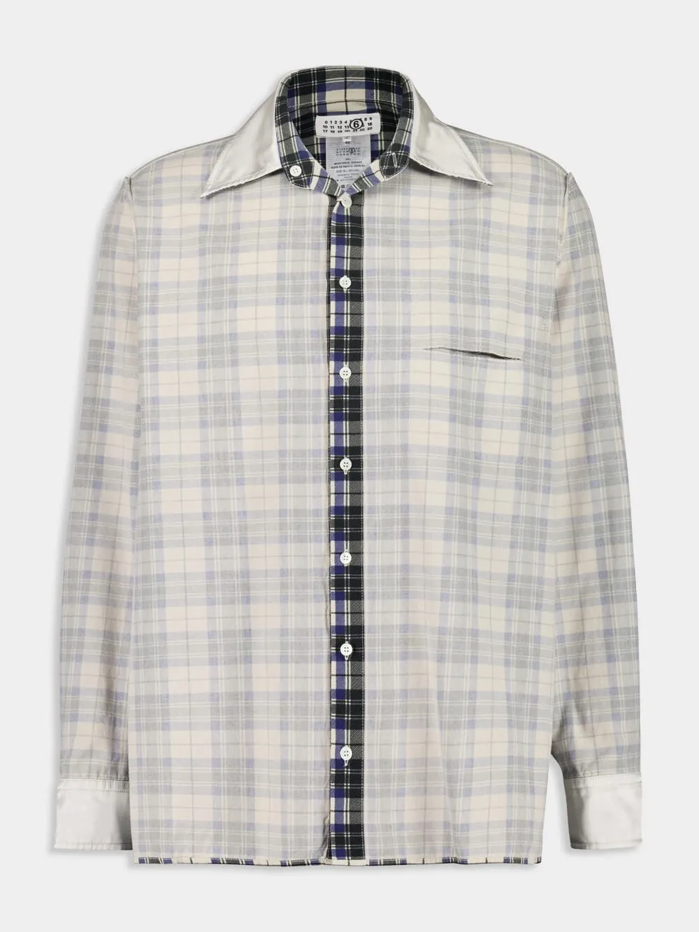 Black and White Checked Cotton Shirt sold by Fashion Clinic