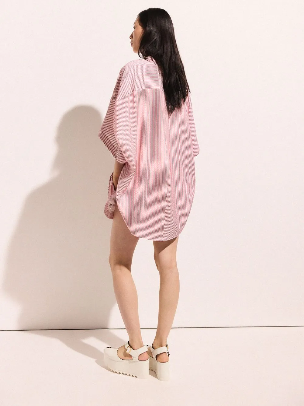 Red Striped Organic Silk Shirt sold by Fashion Clinic product image thumbnail 4