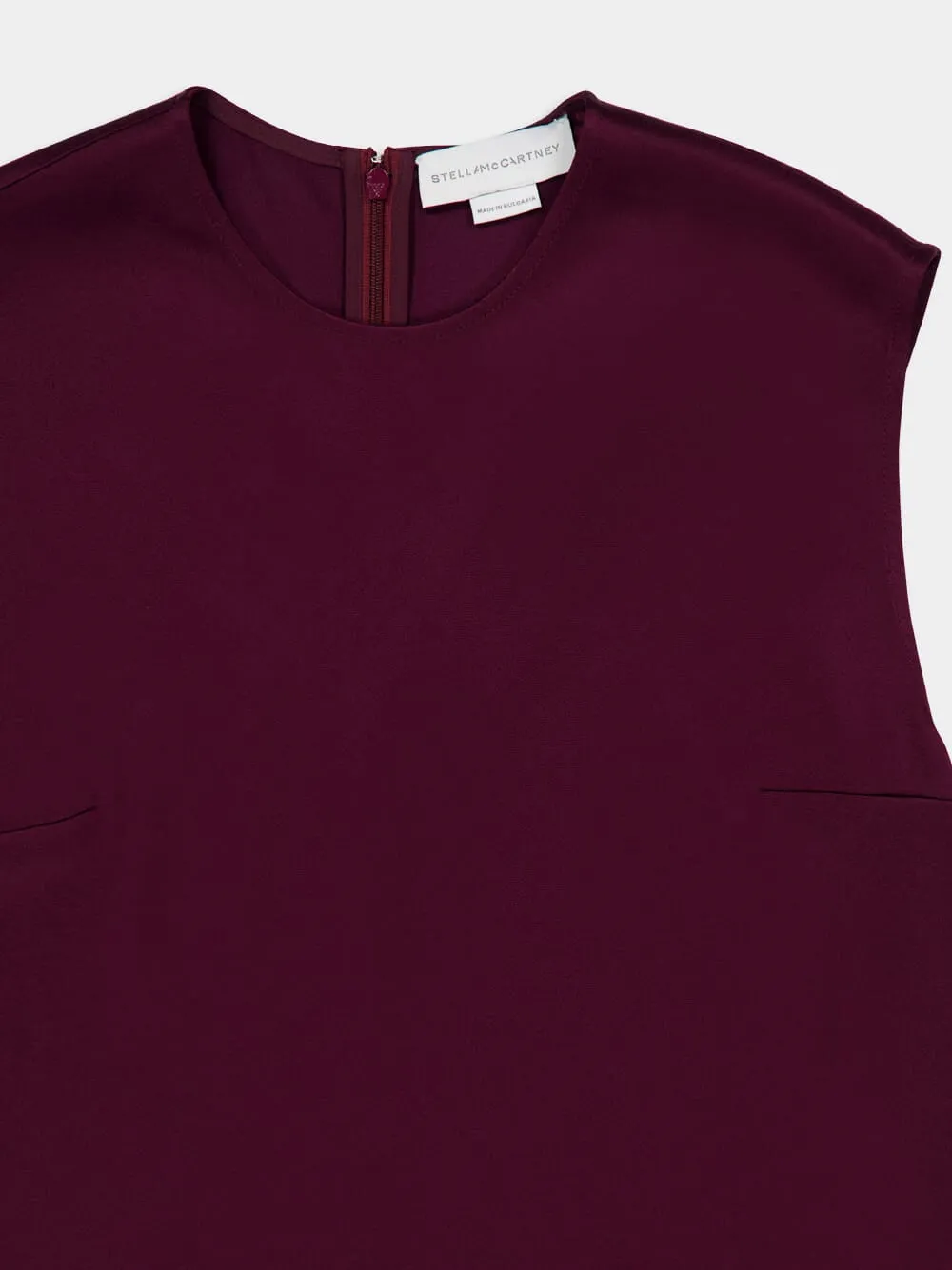 Bordeaux Sleeveless Satin Top sold by Fashion Clinic product image thumbnail 3