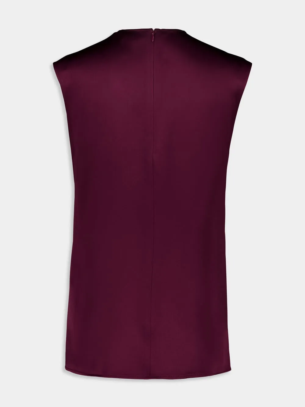 Bordeaux Sleeveless Satin Top sold by Fashion Clinic product image thumbnail 2