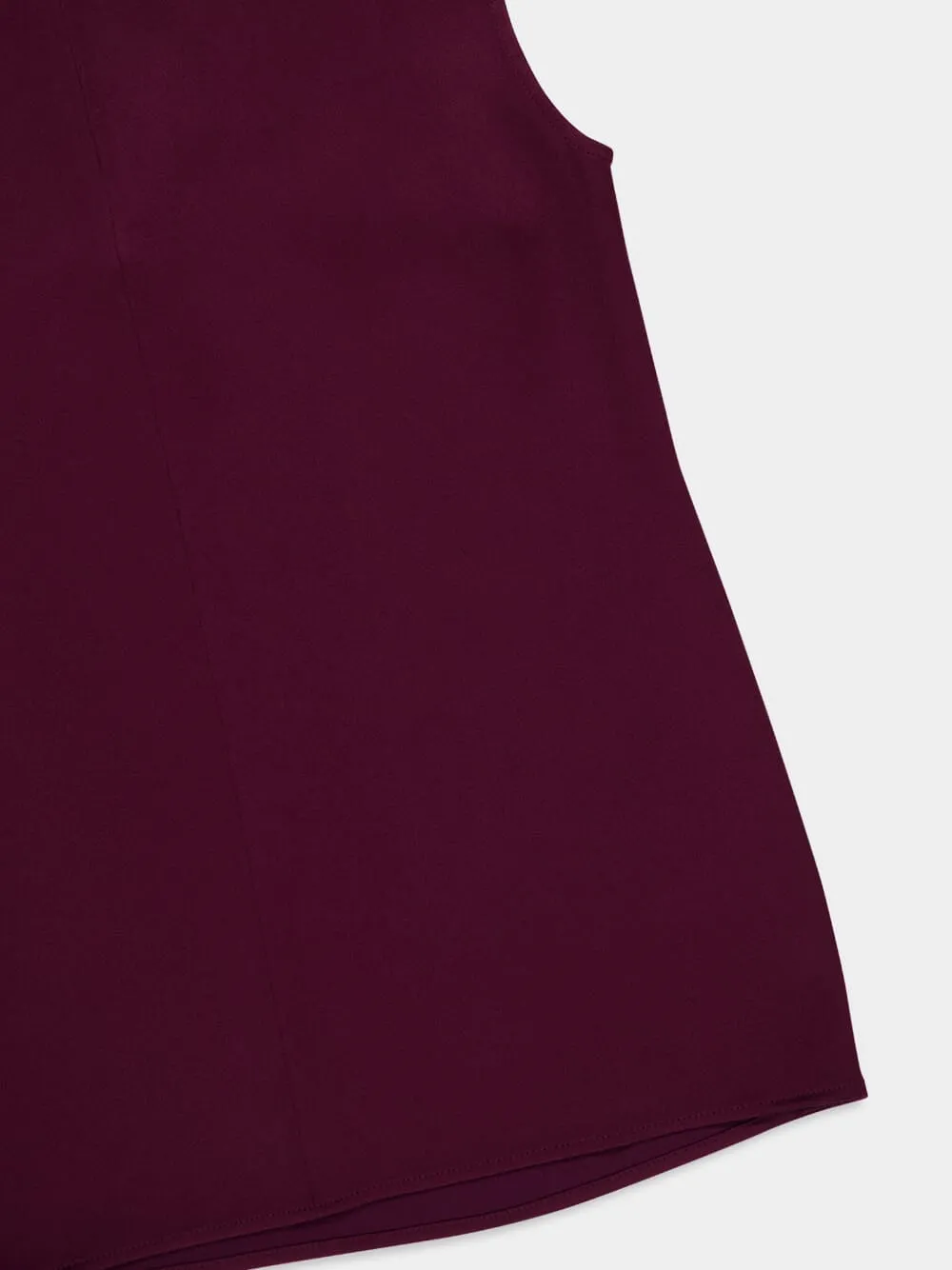 Bordeaux Sleeveless Satin Top sold by Fashion Clinic product image thumbnail 4