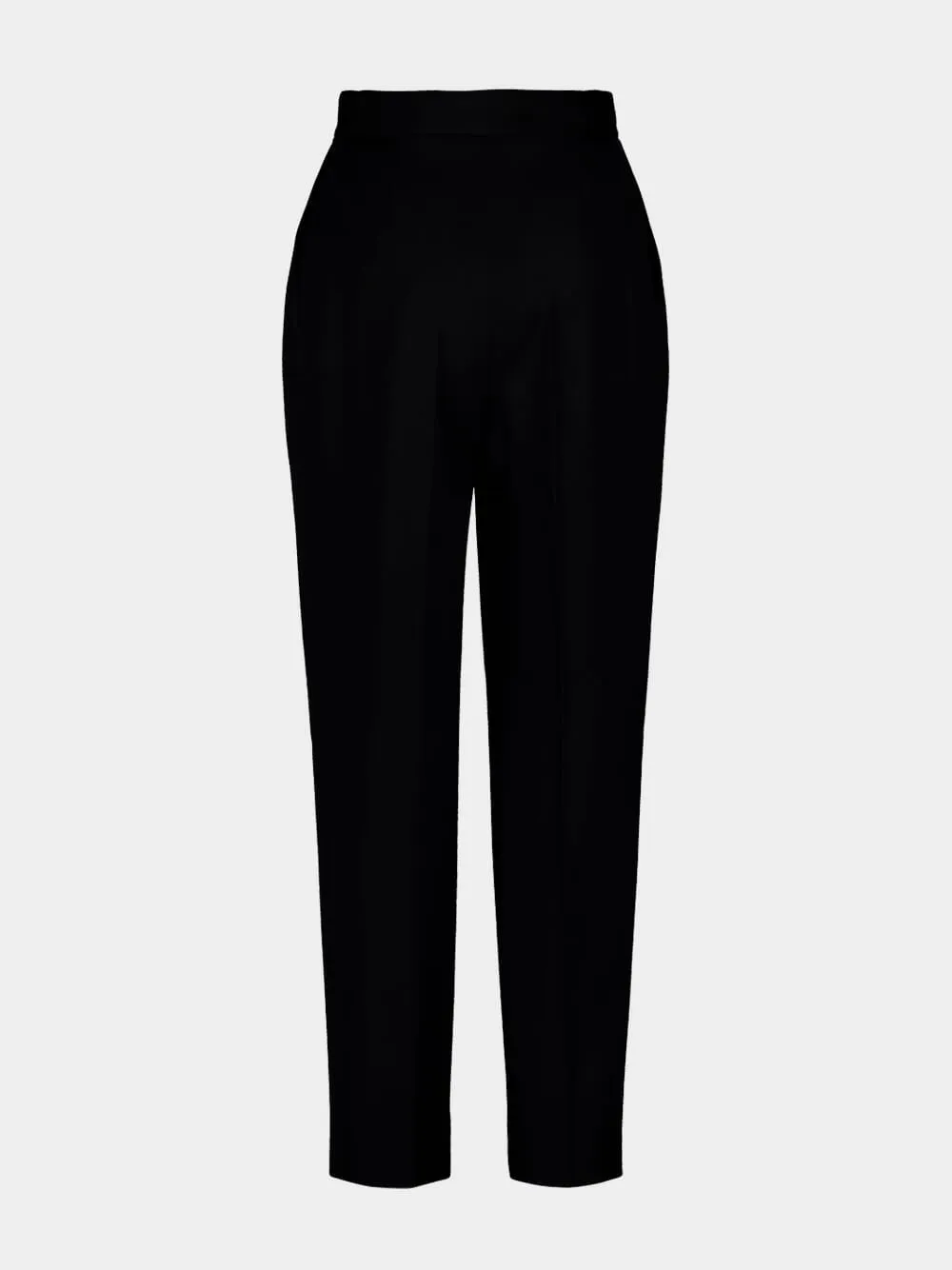 Black High-Waisted Wool Trousers sold by Fashion Clinic product image thumbnail 3