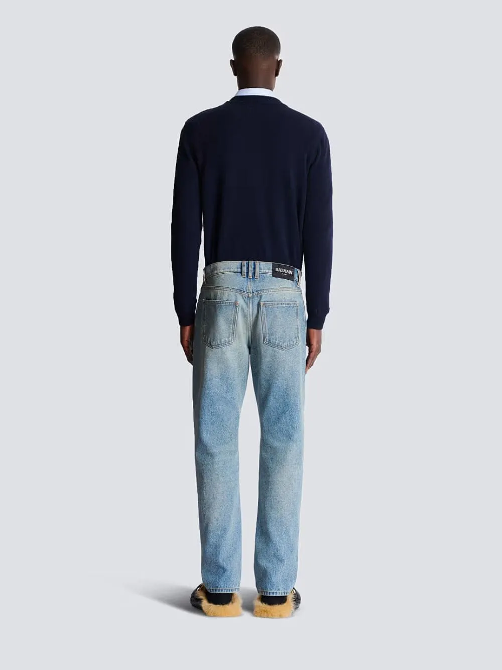 Blue Regular-Fit Denim Jeans sold by Fashion Clinic product image thumbnail 3