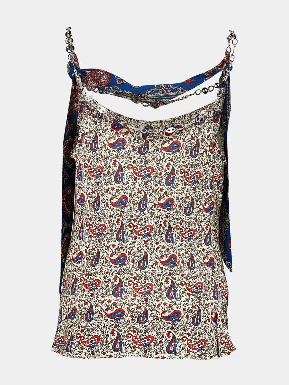 Bandana Paisley Satin Tank Top sold by Fashion Clinic product image thumbnail 3
