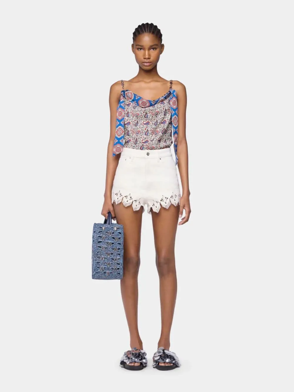 Bandana Paisley Satin Tank Top sold by Fashion Clinic product image thumbnail 2