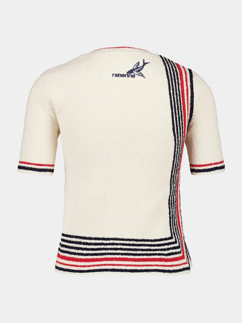 Ecru Terry Jersey Striped Top sold by Fashion Clinic product image thumbnail 3