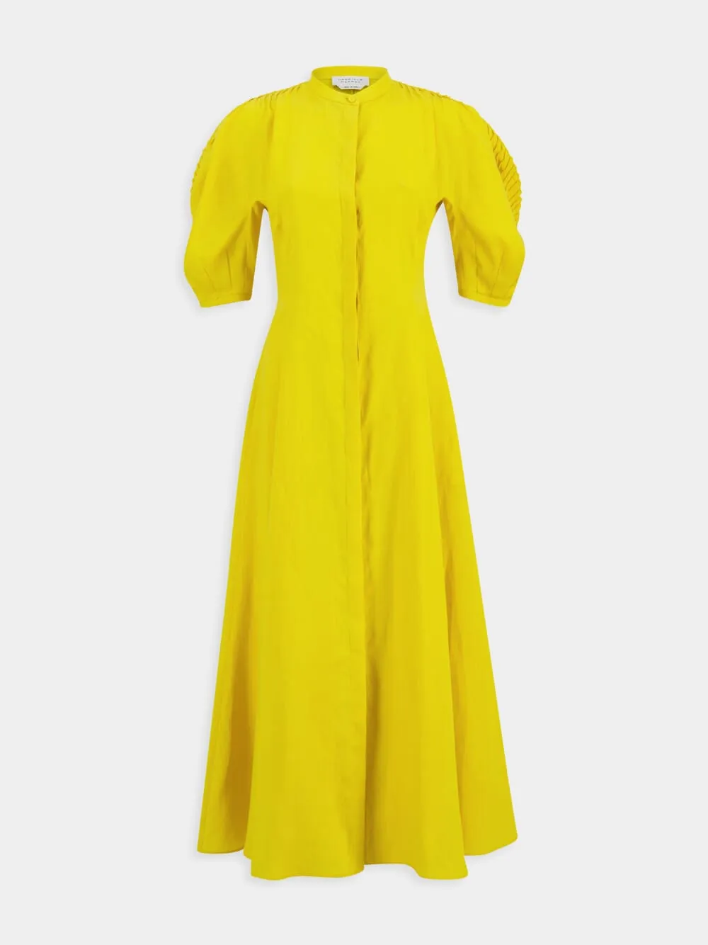 Goldenrod Arabella Linen Shirtdress sold by Fashion Clinic
