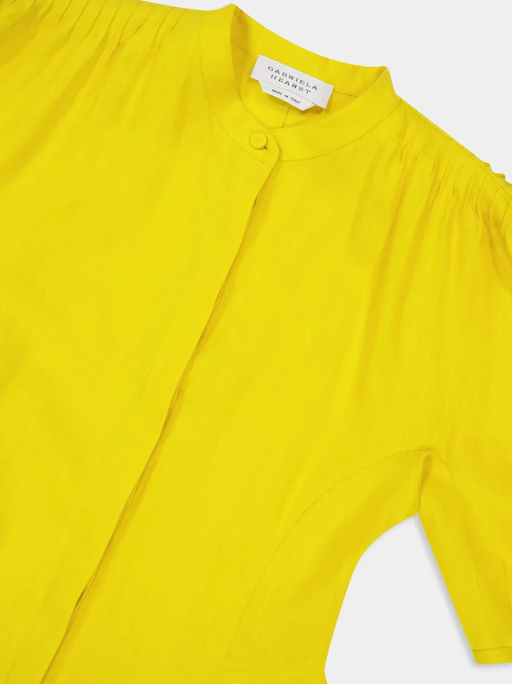 Goldenrod Arabella Linen Shirtdress sold by Fashion Clinic product image thumbnail 5