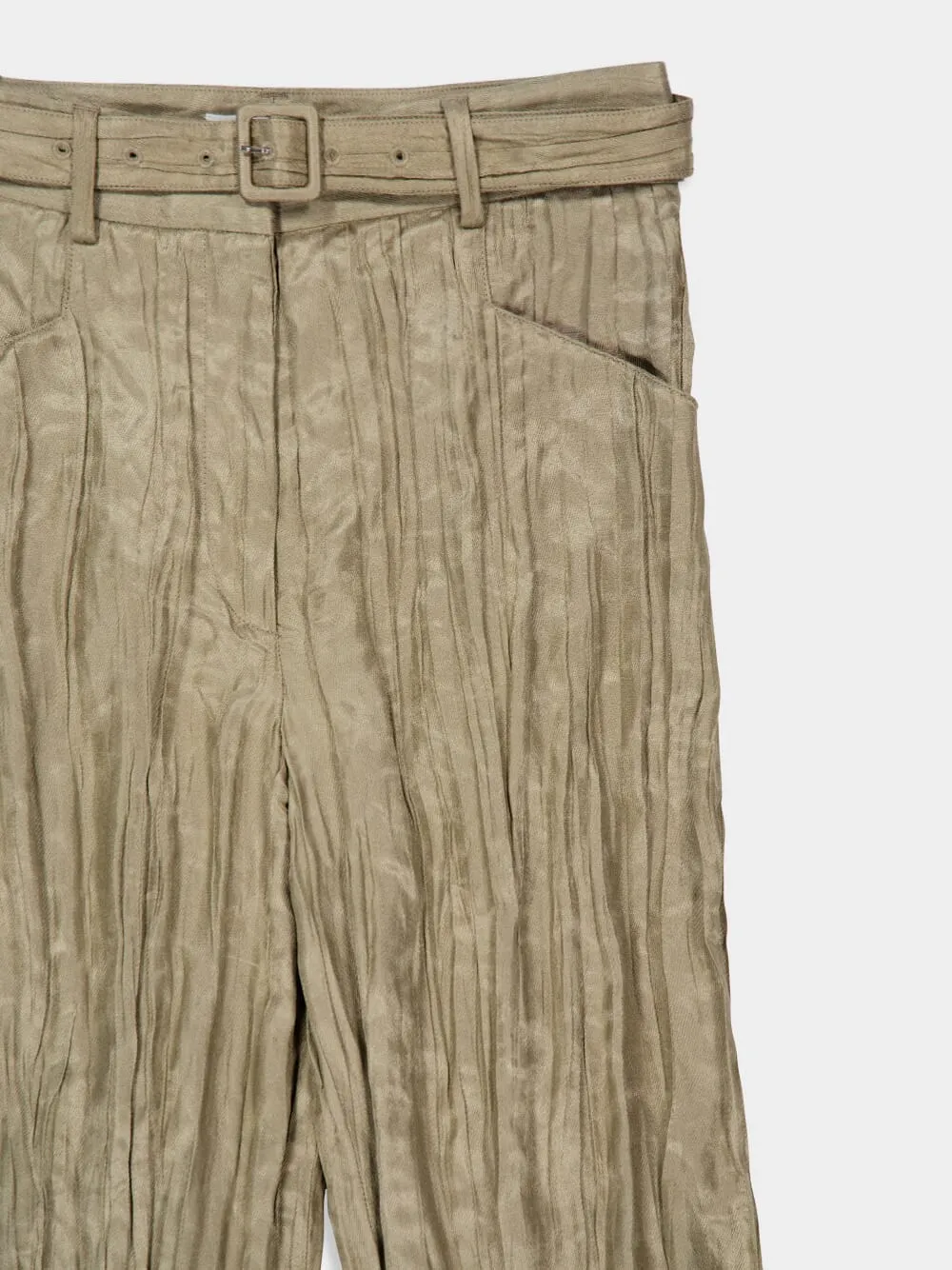 Gunmetal Norman Wide-Leg Trousers sold by Fashion Clinic product image thumbnail 5