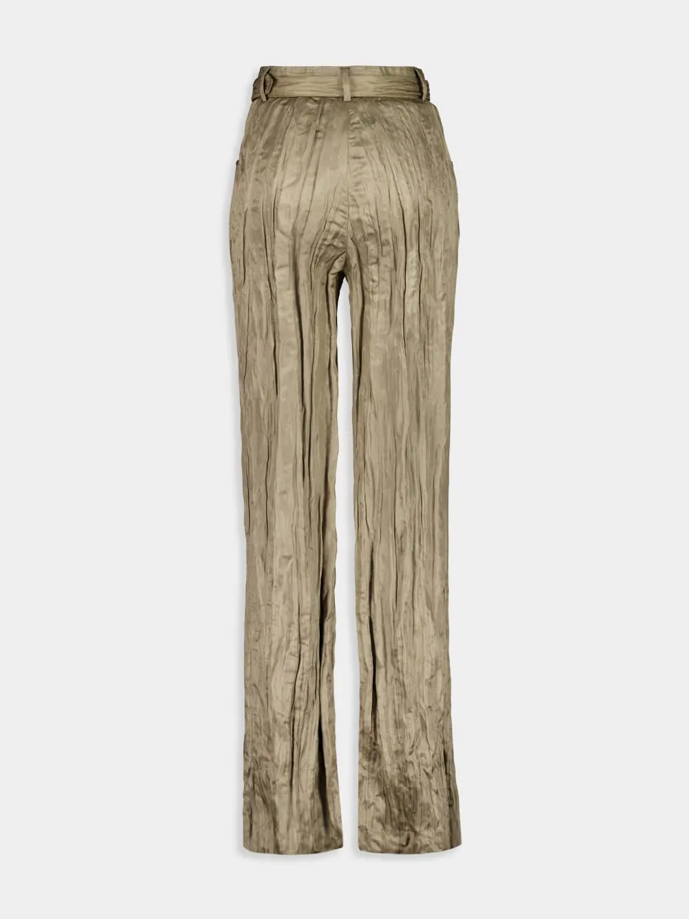 Gunmetal Norman Wide-Leg Trousers sold by Fashion Clinic product image thumbnail 3