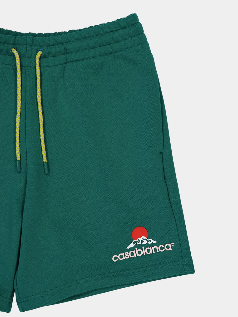 Green Montagne Print Sweatshorts sold by Fashion Clinic product image thumbnail 3