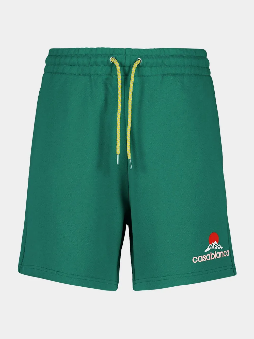 Green Montagne Print Sweatshorts sold by Fashion Clinic