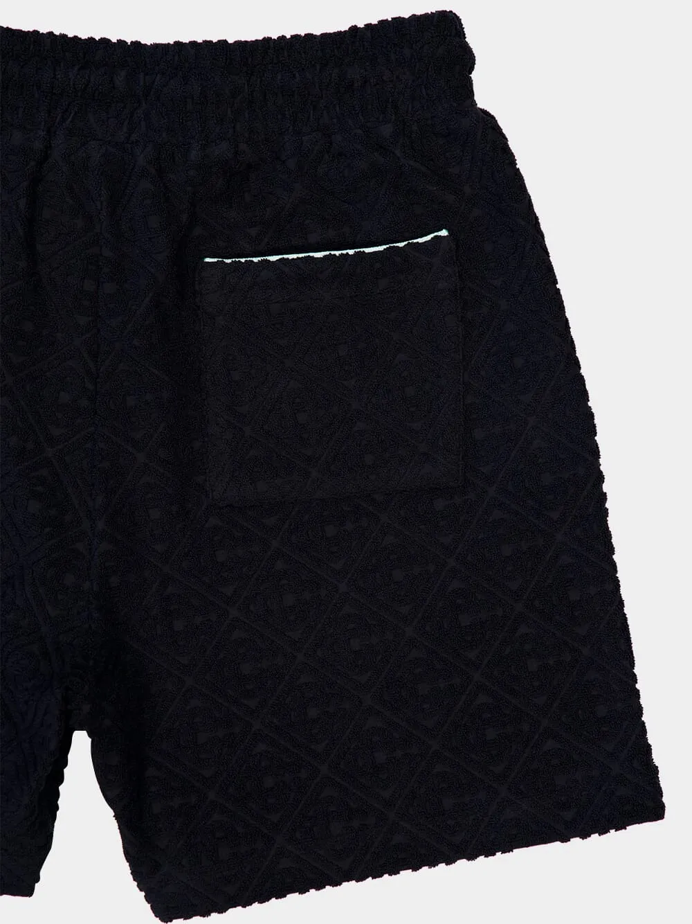 Black Monogram Towelling Shorts sold by Fashion Clinic product image thumbnail 4