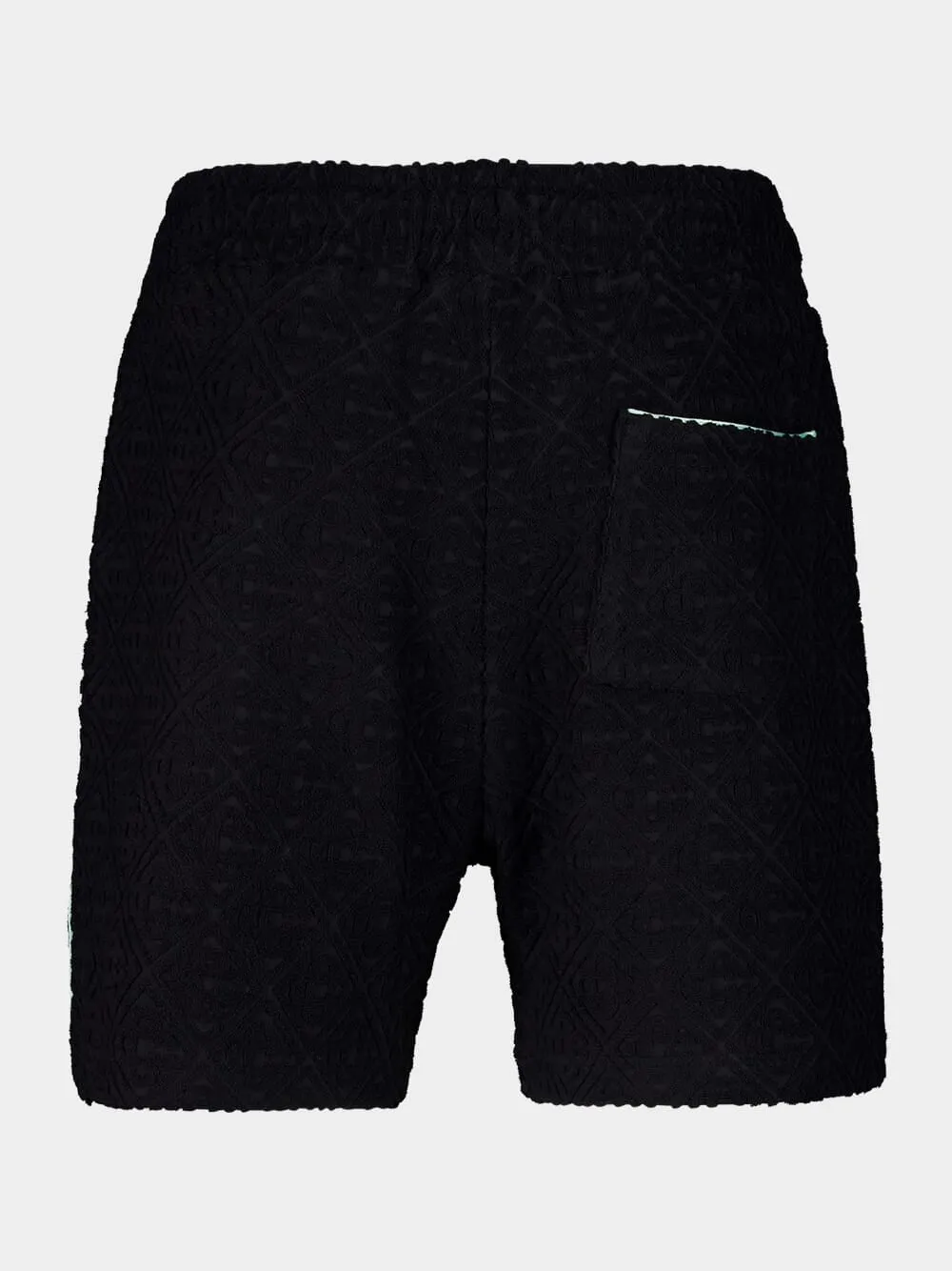 Black Monogram Towelling Shorts sold by Fashion Clinic product image thumbnail 2