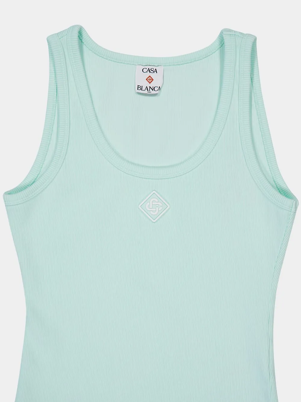 Mint Green Ribbed Tank Top sold by Fashion Clinic product image thumbnail 3