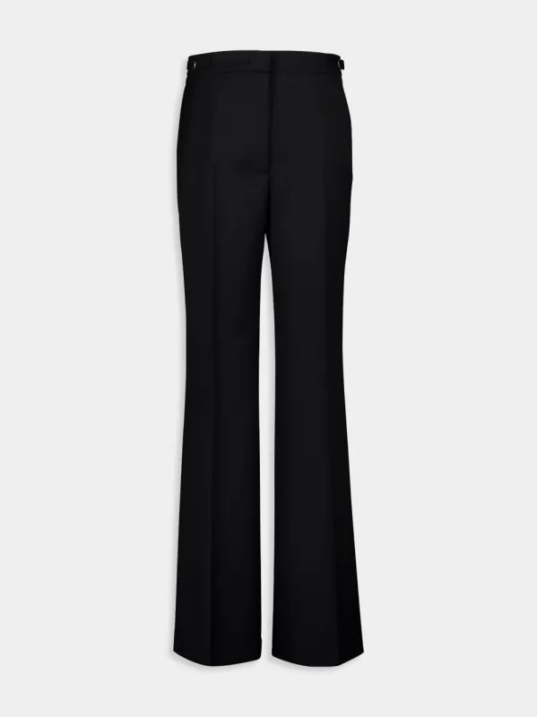 Black Vesta Flared Trousers sold by Fashion Clinic