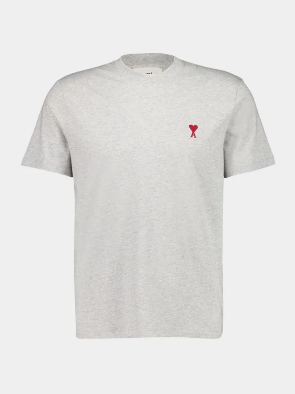 Grey Cotton Embroided T-Shirt sold by Fashion Clinic