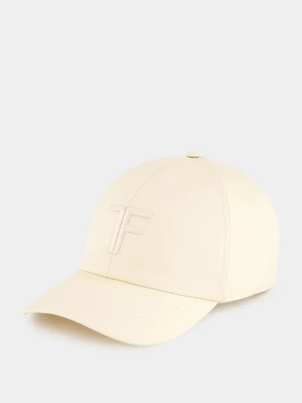 Ivory Canvas and Leather Cap sold by Fashion Clinic
