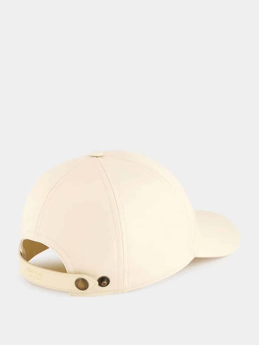 Ivory Canvas and Leather Cap sold by Fashion Clinic product image thumbnail 2