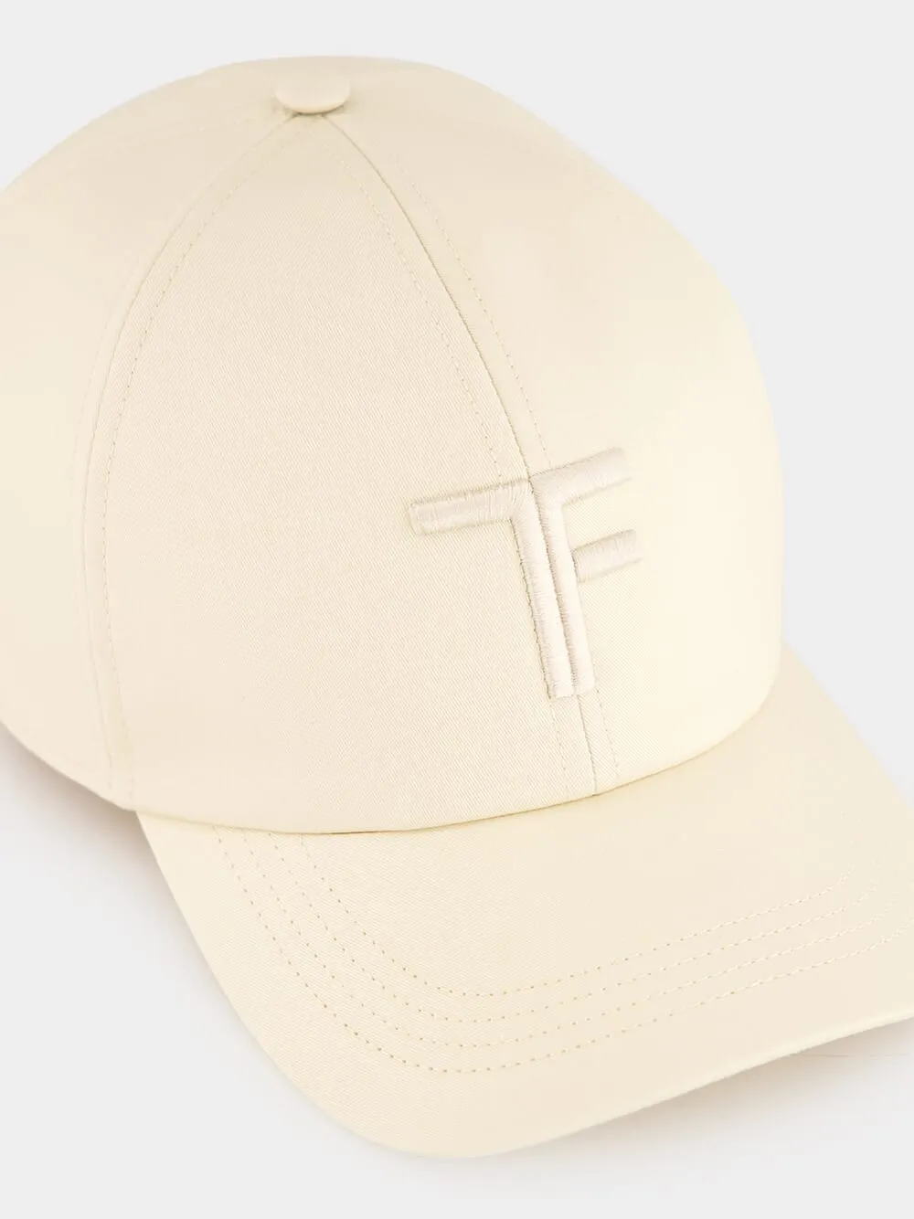 Ivory Canvas and Leather Cap sold by Fashion Clinic product image thumbnail 3