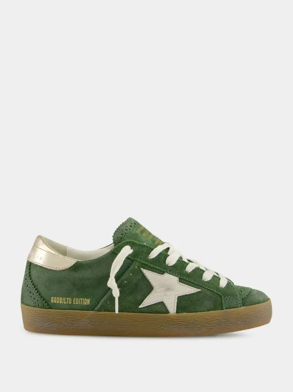 Green Suede Super-Star Sneakers sold by Fashion Clinic