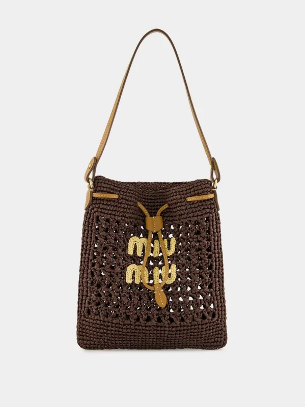 Cocoa Brown Woven Mini Bag sold by Fashion Clinic