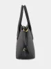 Black Medium Grain Leather Handbag sold by Fashion Clinic