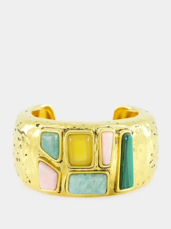 Sagane Multistone Cuff Bracelet made by Fashion Clinic