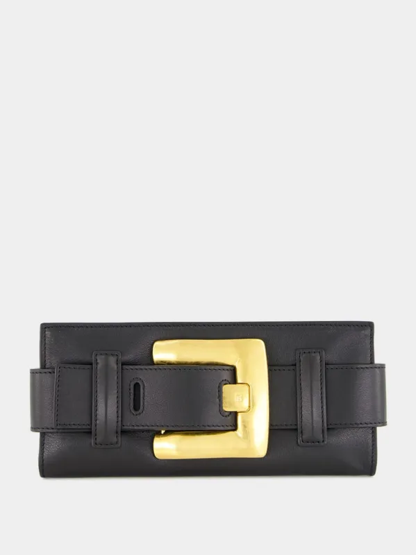 Black Anthem Calfskin Clutch Bag sold by Fashion Clinic