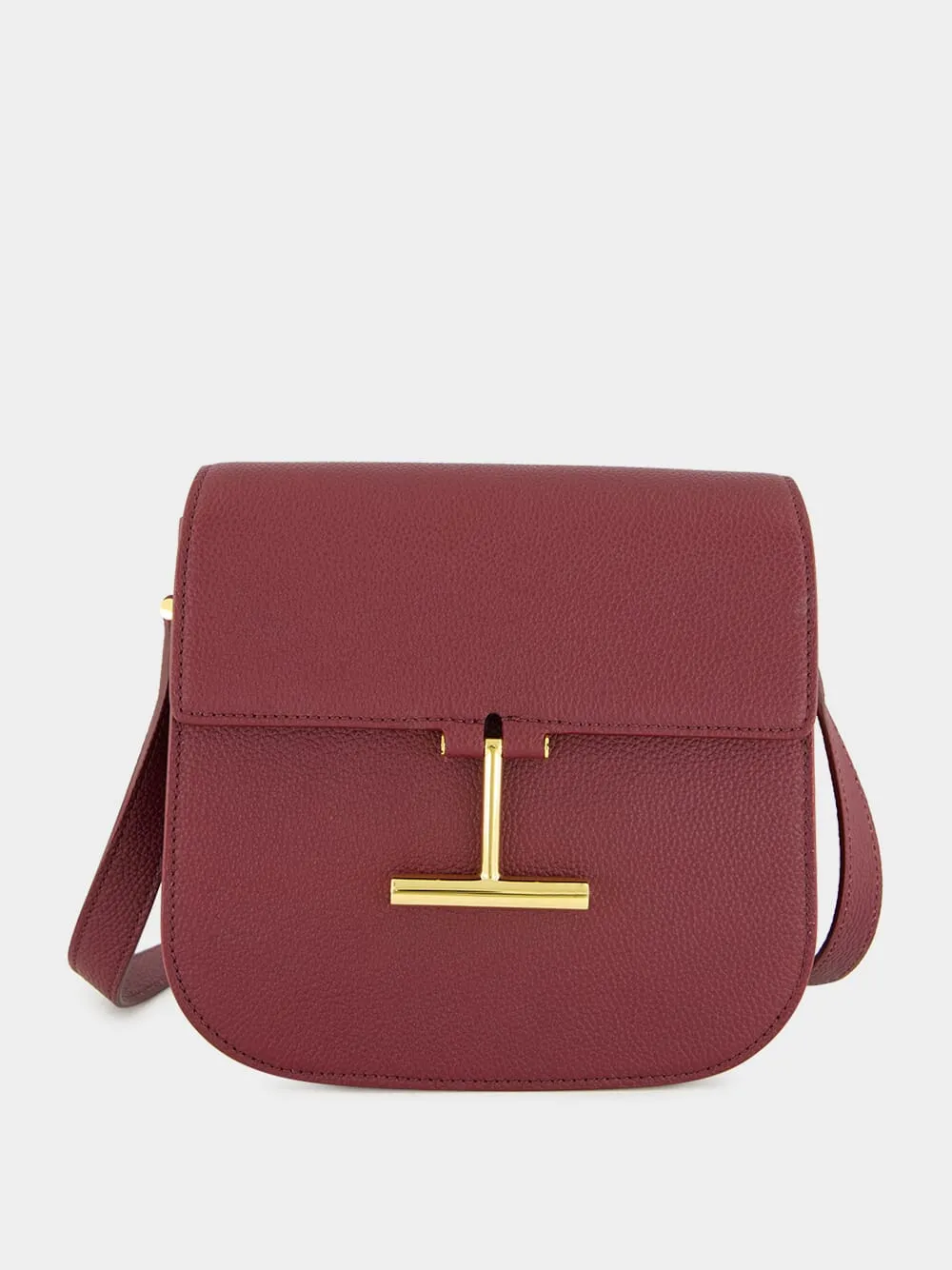 Tara Mini Crossbody in Red Plum Leather sold by Fashion Clinic
