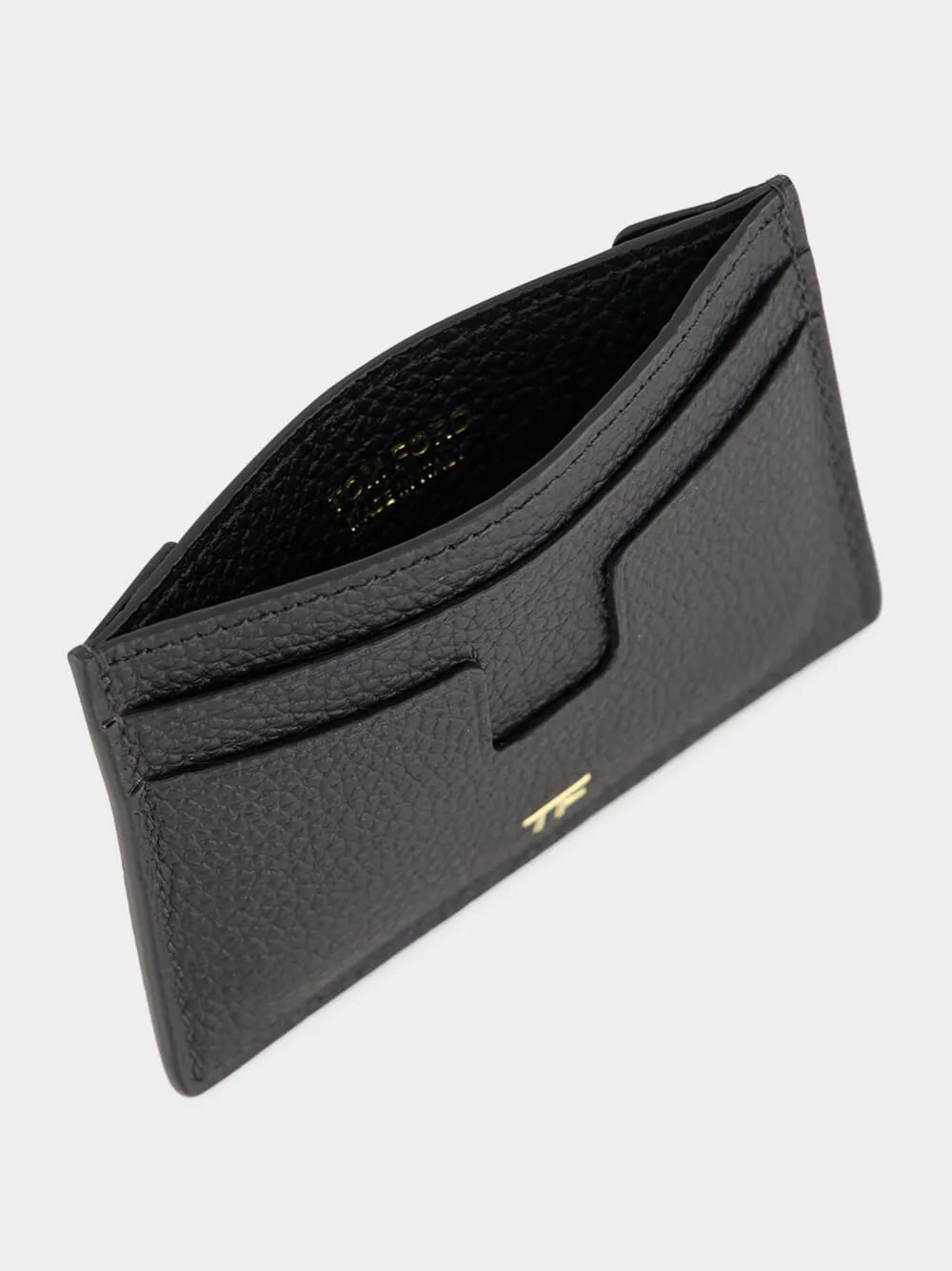 Black Grain Leather Card Holder sold by Fashion Clinic product image thumbnail 3